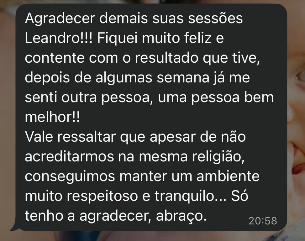 Depoimento 4 de paciente da Clínica Cedro